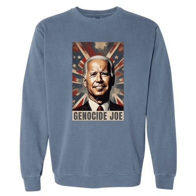 Genocide Joe Impeach Biden Palestine Gaza Garment-Dyed Sweatshirt