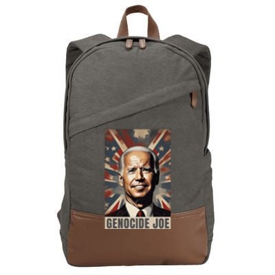 Genocide Joe Impeach Biden Palestine Gaza Cotton Canvas Backpack