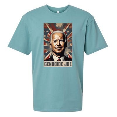 Genocide Joe Impeach Biden Palestine Gaza Sueded Cloud Jersey T-Shirt