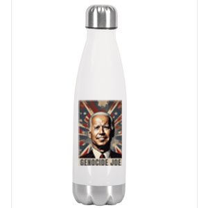 Genocide Joe Impeach Biden Palestine Gaza Stainless Steel Insulated Water Bottle