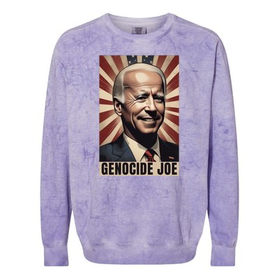 Genocide Joe Impeach Biden Palestine Gaza Colorblast Crewneck Sweatshirt