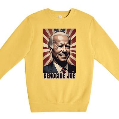 Genocide Joe Impeach Biden Palestine Gaza Premium Crewneck Sweatshirt