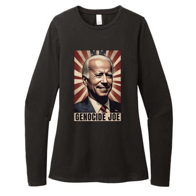 Genocide Joe Impeach Biden Palestine Gaza Womens CVC Long Sleeve Shirt