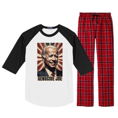 Genocide Joe Impeach Biden Palestine Gaza Raglan Sleeve Pajama Set