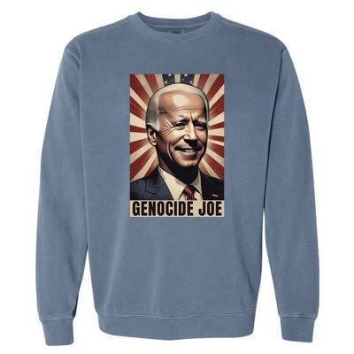 Genocide Joe Impeach Biden Palestine Gaza Garment-Dyed Sweatshirt