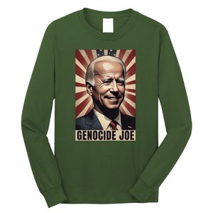 Genocide Joe Impeach Biden Palestine Gaza Long Sleeve Shirt