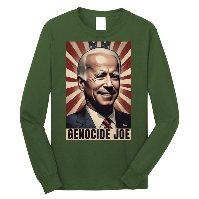 Genocide Joe Impeach Biden Palestine Gaza Long Sleeve Shirt