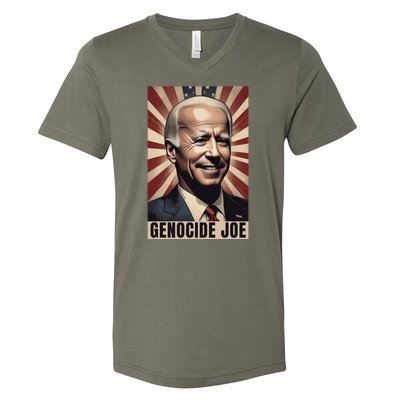 Genocide Joe Impeach Biden Palestine Gaza V-Neck T-Shirt