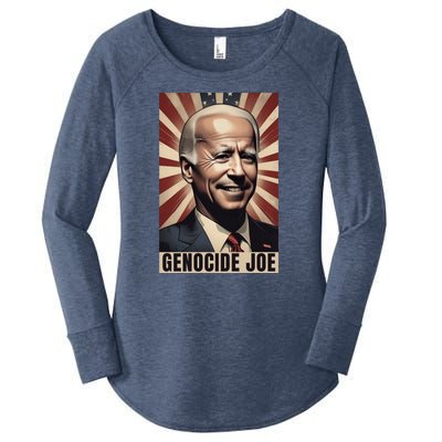 Genocide Joe Impeach Biden Palestine Gaza Women's Perfect Tri Tunic Long Sleeve Shirt