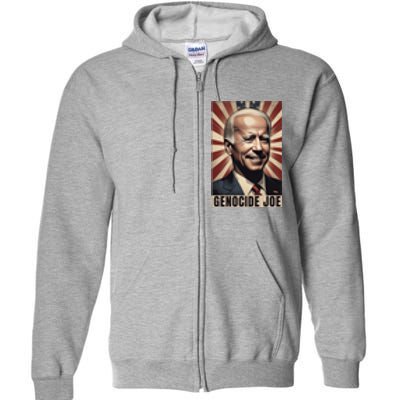 Genocide Joe Impeach Biden Palestine Gaza Full Zip Hoodie