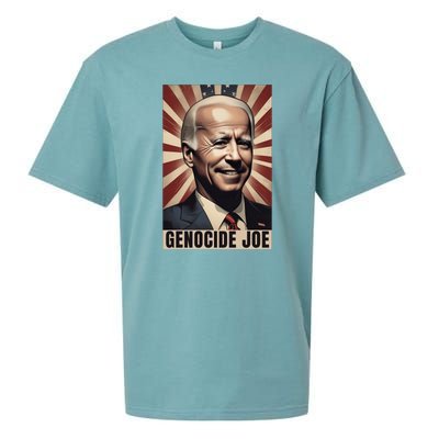 Genocide Joe Impeach Biden Palestine Gaza Sueded Cloud Jersey T-Shirt