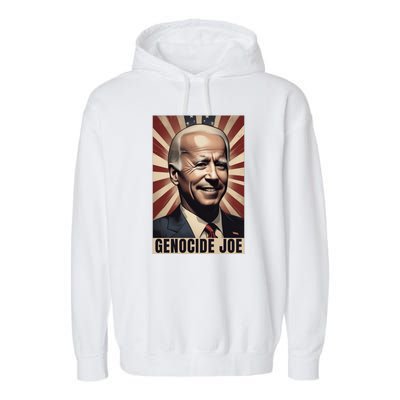 Genocide Joe Impeach Biden Palestine Gaza Garment-Dyed Fleece Hoodie