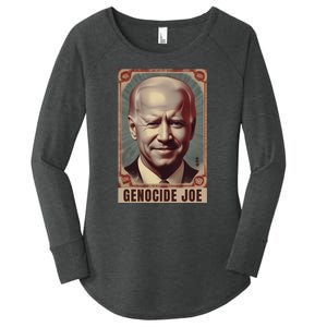 Genocide Joe Impeach Biden Palestine Gaza Women's Perfect Tri Tunic Long Sleeve Shirt