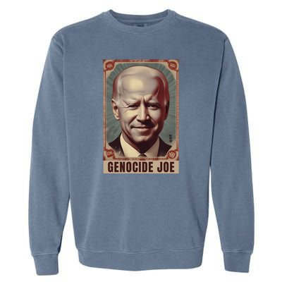 Genocide Joe Impeach Biden Palestine Gaza Garment-Dyed Sweatshirt