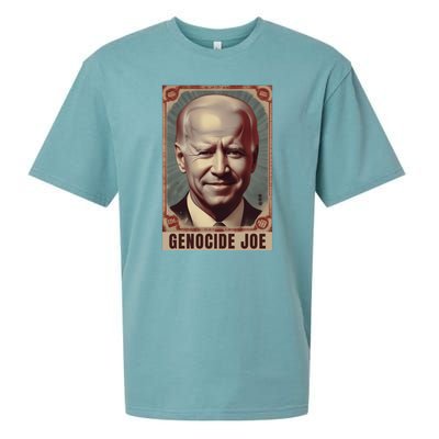 Genocide Joe Impeach Biden Palestine Gaza Sueded Cloud Jersey T-Shirt