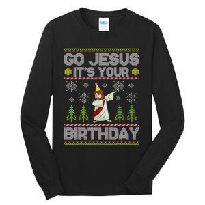 Go Jesus it's Your Birthday Ugly Christmas Sweater Tall Long Sleeve T-Shirt