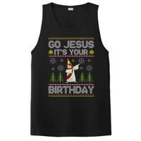 Go Jesus it's Your Birthday Ugly Christmas Sweater PosiCharge Competitor Tank