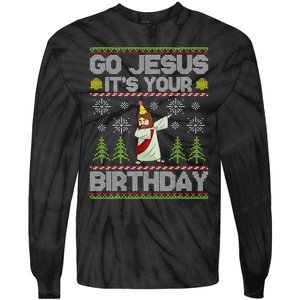 Go Jesus it's Your Birthday Ugly Christmas Sweater Tie-Dye Long Sleeve Shirt