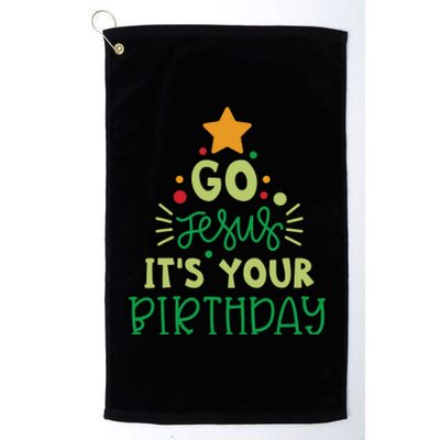 Go Jesus Its Your Birthday Christmas Platinum Collection Golf Towel