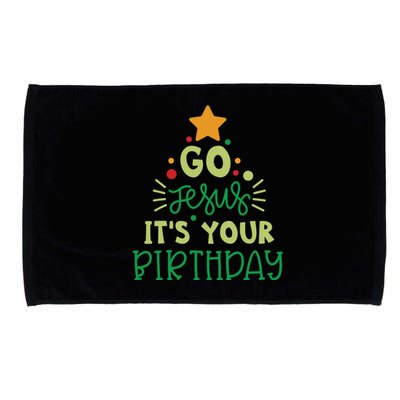 Go Jesus Its Your Birthday Christmas Microfiber Hand Towel