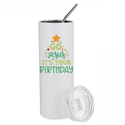 Go Jesus Its Your Birthday Christmas Stainless Steel Tumbler