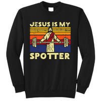 Gym Jesus Is My Spotter Christian Workout Lifting Sweatshirt