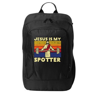 Gym Jesus Is My Spotter Christian Workout Lifting City Backpack