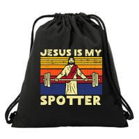 Gym Jesus Is My Spotter Christian Workout Lifting Drawstring Bag