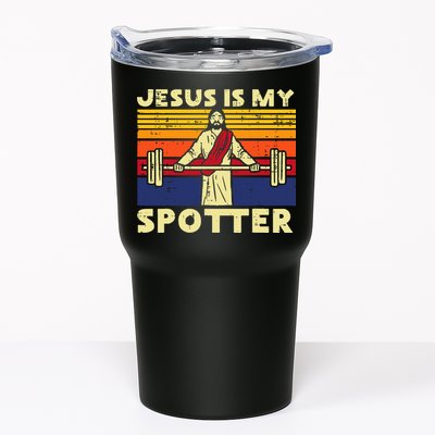 Gym Jesus Is My Spotter Christian Workout Lifting Tumbler