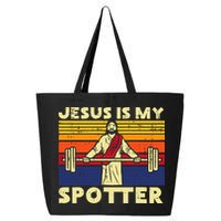 Gym Jesus Is My Spotter Christian Workout Lifting 25L Jumbo Tote