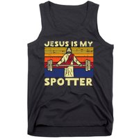 Gym Jesus Is My Spotter Christian Workout Lifting Tank Top