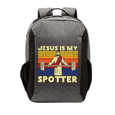 Gym Jesus Is My Spotter Christian Workout Lifting Vector Backpack