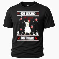 Go Jesus ItS Your Birthday Funny Christian Ugly Christmas Cooling Performance Crew T-Shirt