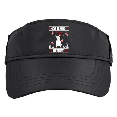 Go Jesus ItS Your Birthday Funny Christian Ugly Christmas Adult Drive Performance Visor