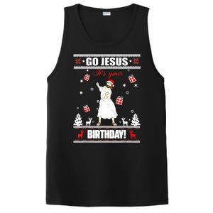 Go Jesus ItS Your Birthday Funny Christian Ugly Christmas PosiCharge Competitor Tank