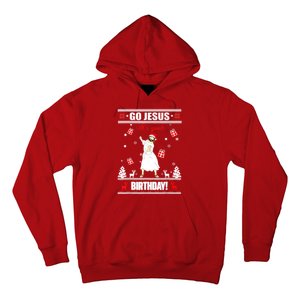 Go Jesus ItS Your Birthday Funny Christian Ugly Christmas Hoodie