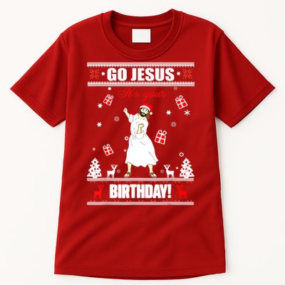 Go Jesus ItS Your Birthday Funny Christian Ugly Christmas Tall T-Shirt