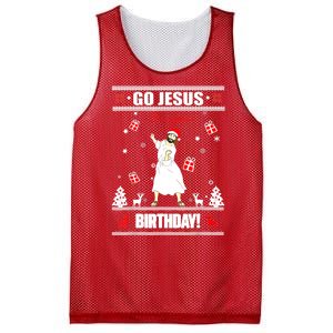 Go Jesus ItS Your Birthday Funny Christian Ugly Christmas Mesh Reversible Basketball Jersey Tank