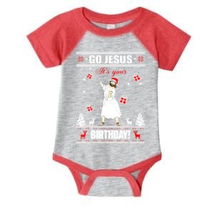 Go Jesus ItS Your Birthday Funny Christian Ugly Christmas Infant Baby Jersey Bodysuit