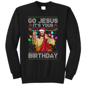 Go Jesus ItS Your Birthday Ugly Christmas Sweater Funny Sweatshirt