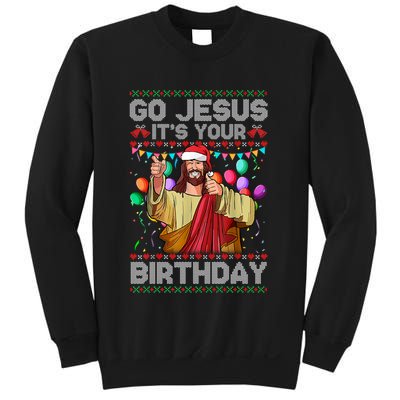 Go Jesus ItS Your Birthday Ugly Christmas Sweater Funny Sweatshirt