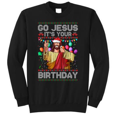 Go Jesus ItS Your Birthday Ugly Christmas Sweater Funny Sweatshirt