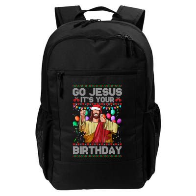 Go Jesus ItS Your Birthday Ugly Christmas Sweater Funny Backpack
