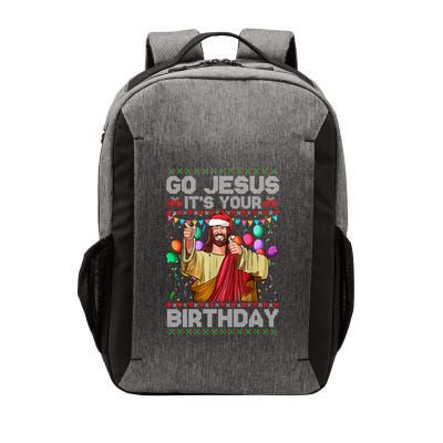 Go Jesus ItS Your Birthday Ugly Christmas Sweater Funny Vector Backpack