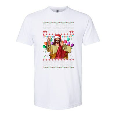 Go Jesus ItS Your Birthday Ugly Christmas Sweater Funny Softstyle® CVC T-Shirt