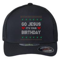 Go Jesus It's Your Birthday Ugly Christmas Party Flexfit Unipanel Trucker Cap