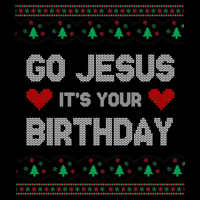 Go Jesus It's Your Birthday Ugly Christmas Party Cooling Performance Crew T-Shirt