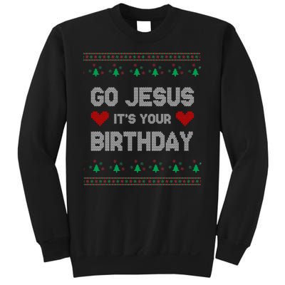 Go Jesus It's Your Birthday Ugly Christmas Party Sweatshirt