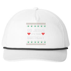 Go Jesus It's Your Birthday Ugly Christmas Party Snapback Five-Panel Rope Hat