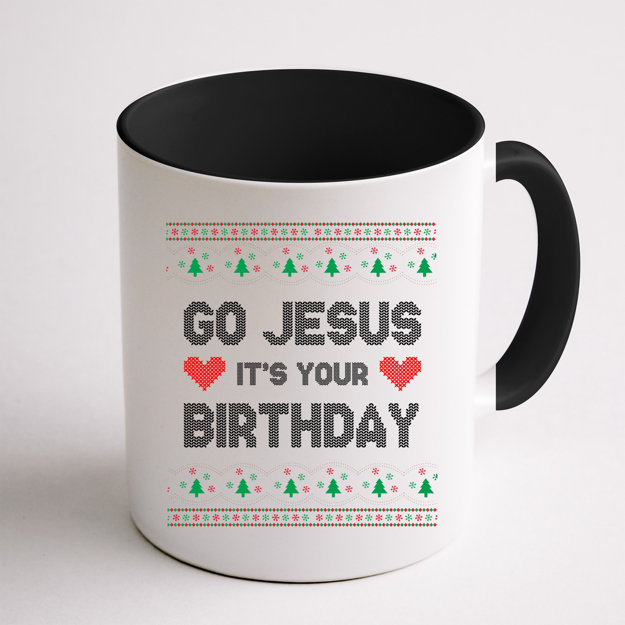 Go Jesus It's Your Birthday Ugly Christmas Party Mug